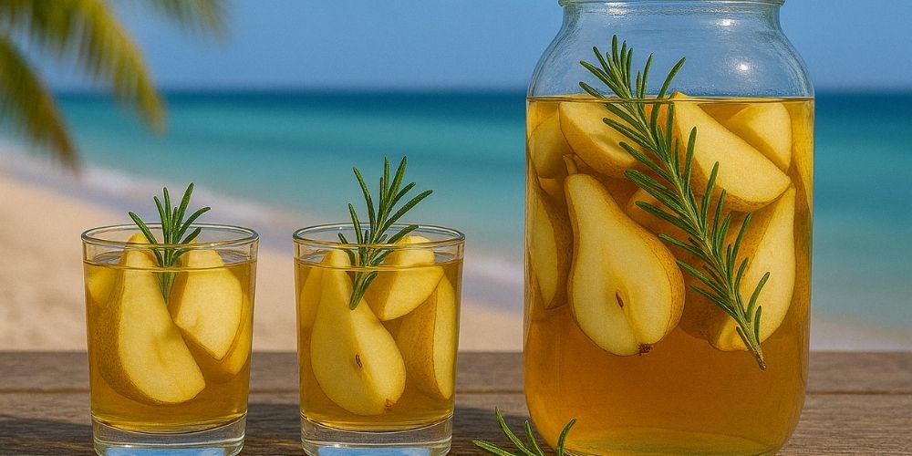 Rhum arrangé poire romarin : notre recette