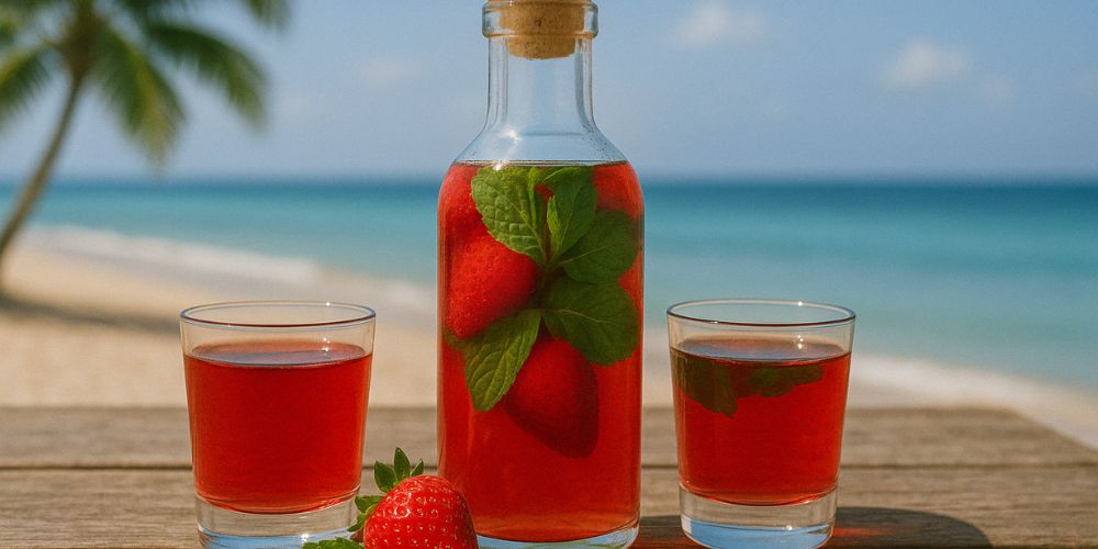 Rhum arrangé menthe fraise : notre recette