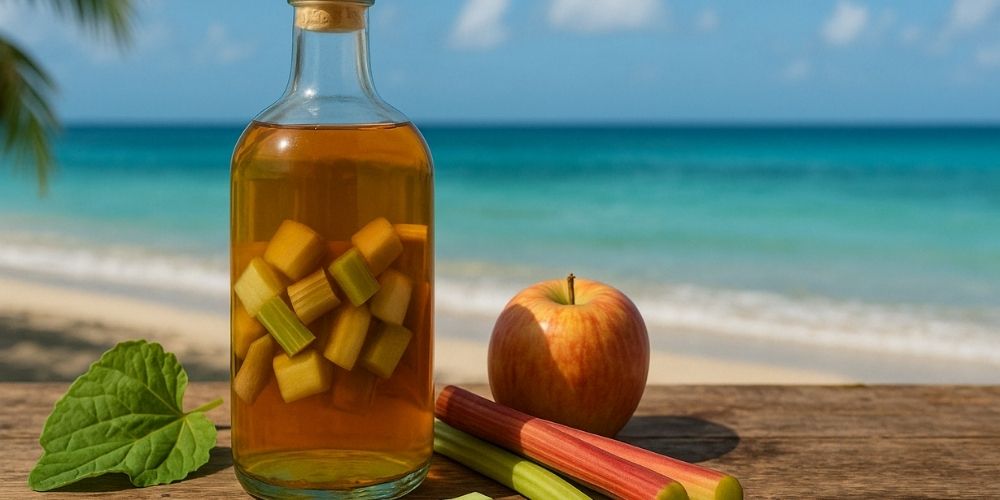 Rhum arrangé pomme rhubarbe : notre recette