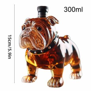 Bouteille bulldog en verre (300 ml) – Image 3