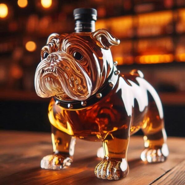 Bouteille bulldog en verre (300 ml)
