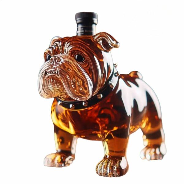 Bouteille bulldog en verre (300 ml)