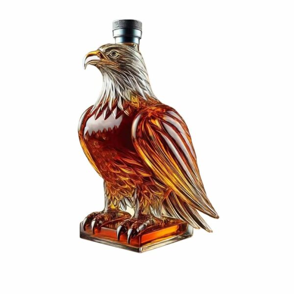 Bouteille en forme d'aigle en verre soufflé (500 ml)