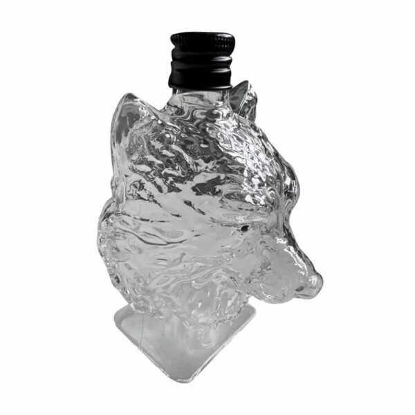 Bouteille tête de loup en verre 500 ml