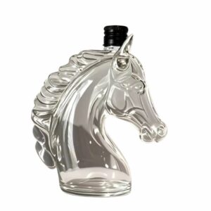 Bouteille tête de cheval en verre 350 ml – Image 1