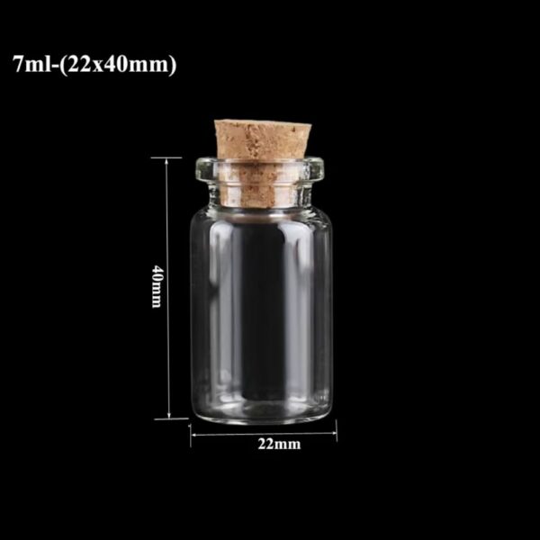 Fiole pour rhum arrangé 7 ml avec bouchon en liège