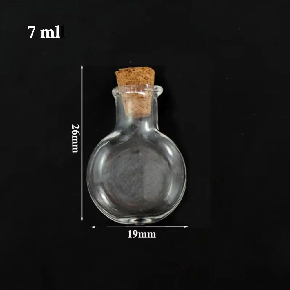 Fiole pour rhum arrangé 7 ml ronde plate