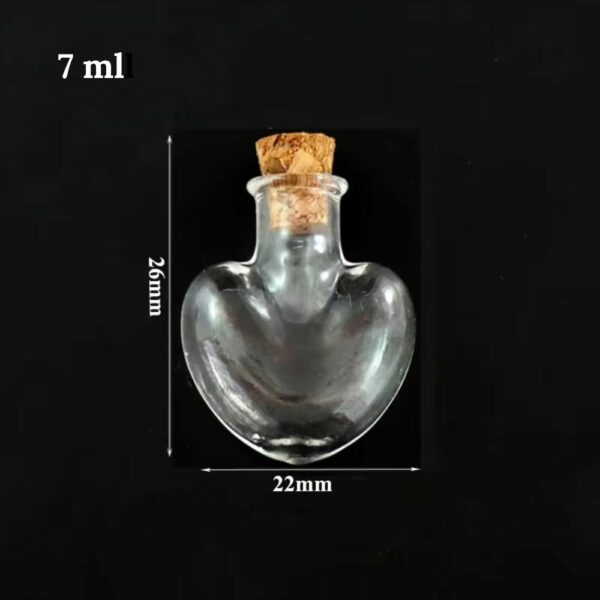 Fiole pour rhum arrangé 7 ml en forme de cœur arrondi