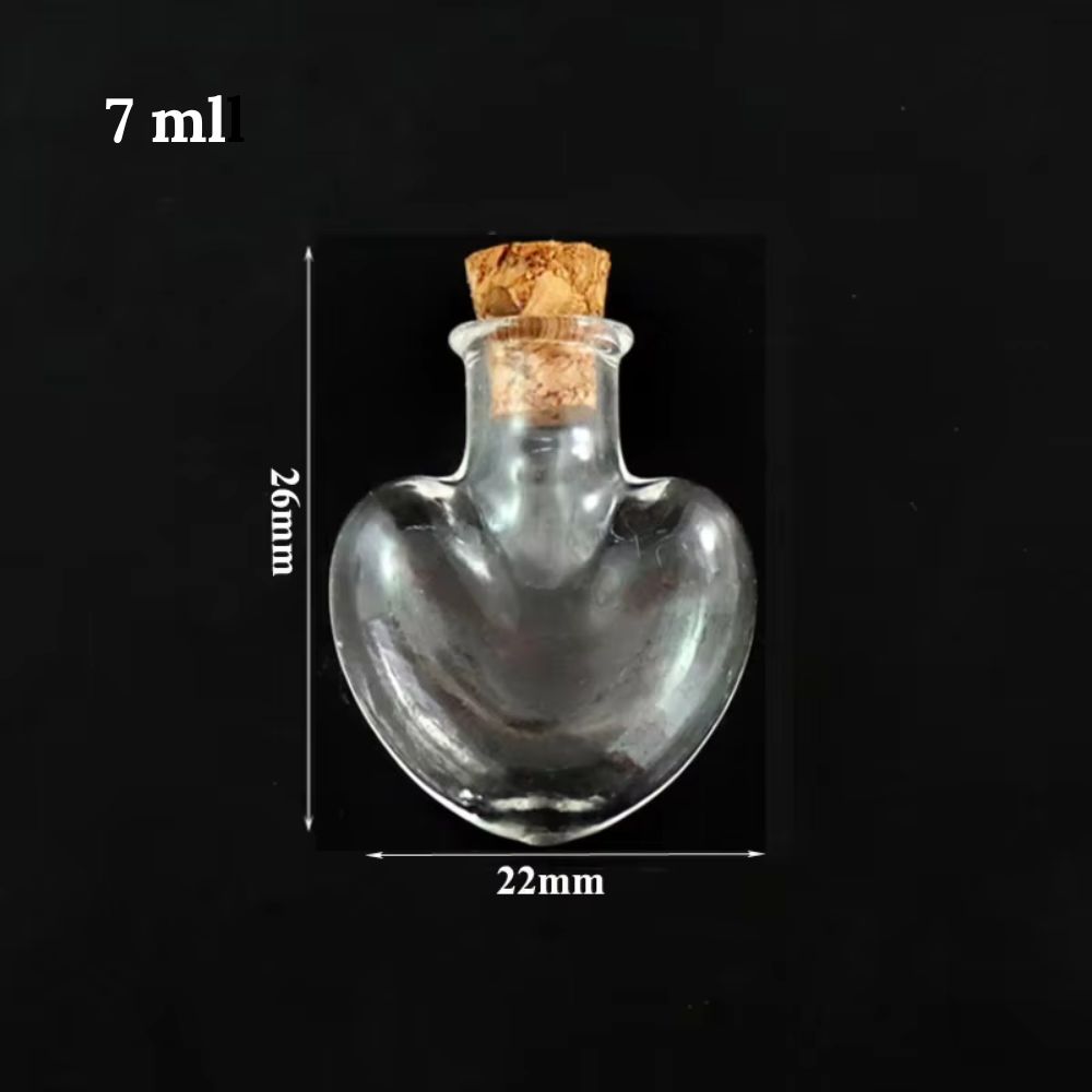 Fiole pour rhum arrangé 7 ml - cœur arrondi (lot de 5 à 20) – Image 1