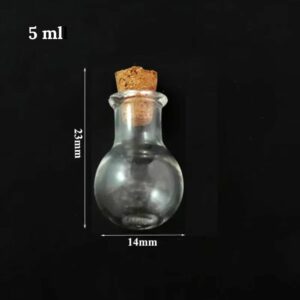 Fiole pour rhum arrangé 5 ml en forme ronde (lot de 5 à 20)