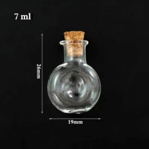 Fiole pour rhum arrangé 7 ml - ronde plate (lot de 5 à 20)