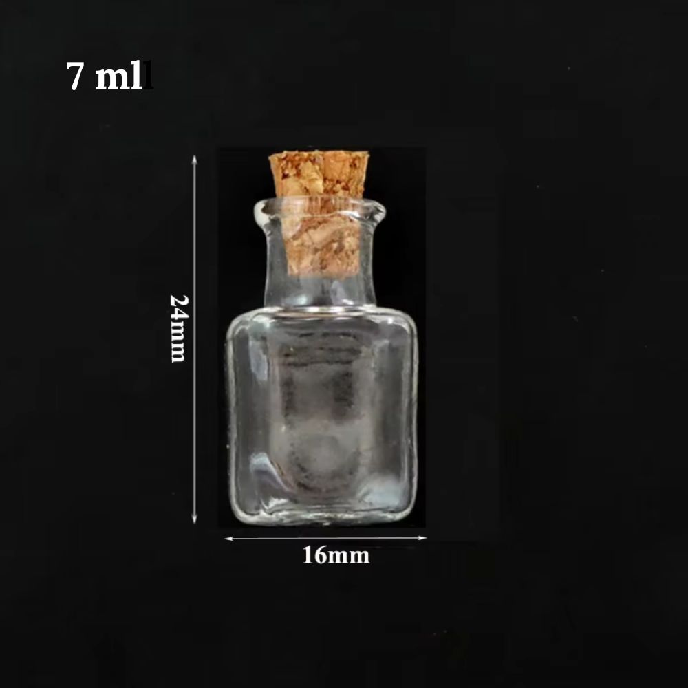 Fiole pour rhum arrangé 7 ml en forme carrée